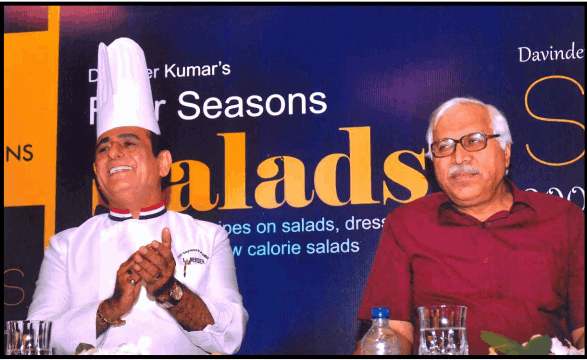 Chef Kumar with former Election Commissioner Dr. S. Y. Quraishi Sharing dias.