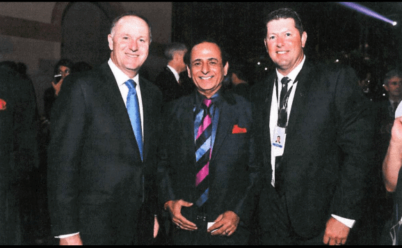 Chef Davinder Kumar with New Zealand Prime Minister - Rt Hon John Key
